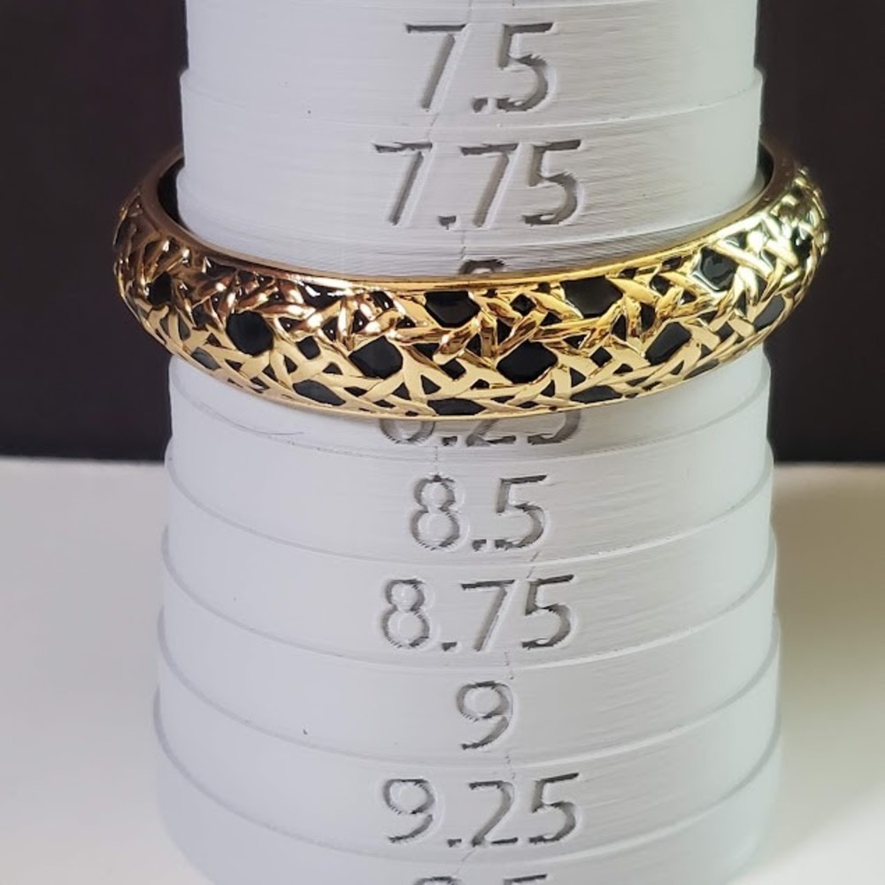 Kate Spade New York Keswick Caning Gold Black Enamel Bangle Bracelet Classic - Picture 4 of 6